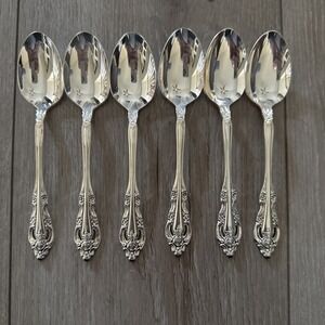 Set of 6 Oneida Community Silverplate Silver Artistry Teaspoon Tea Spoon 1965